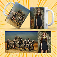 Чашка керамічна Біла K-Pop (G)I-dle 330 мл 006