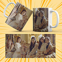 Чашка керамічна Біла K-Pop (G)I-dle 330 мл 007