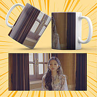 Чашка керамічна Біла K-Pop (G)I-dle 330 мл 008