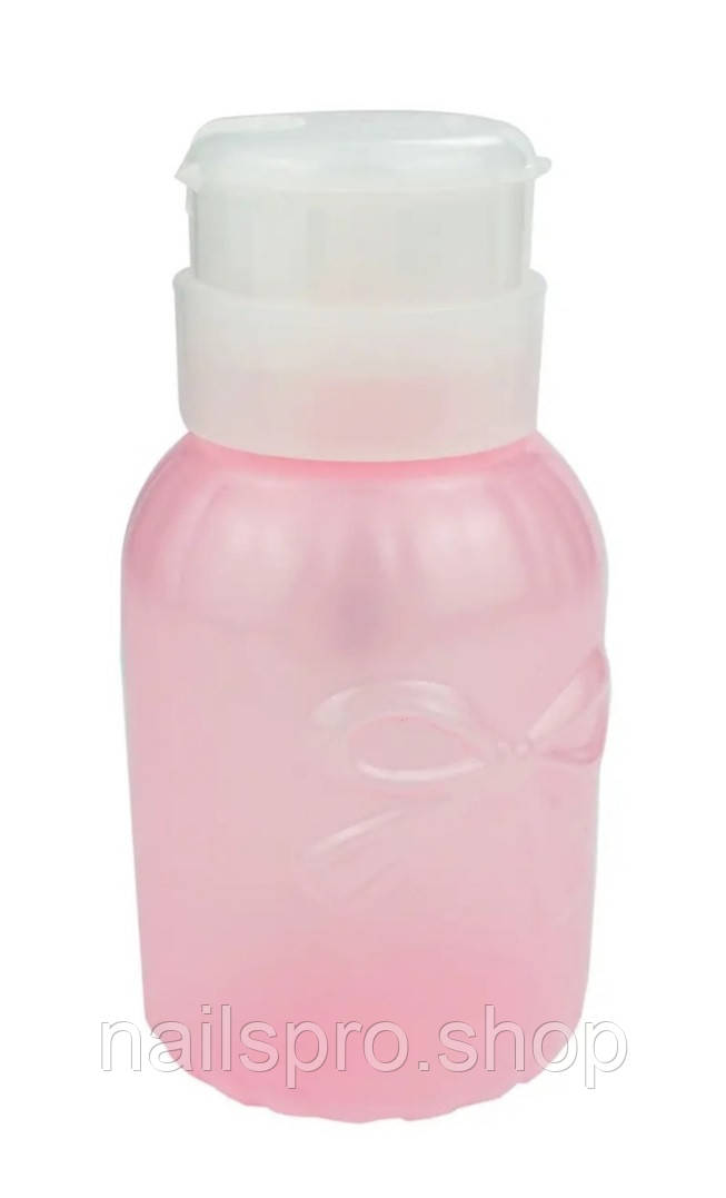 Пляшка з помпою (РОЖЕВА) 200 мл, фото 1
