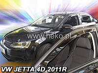 Дефлектори вікон / вітровики Volkswagen Jetta 2011-> 4D (вставні, кт - 4шт) Sedan (Heko)