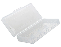 Кейс пластиковый для двух аккумуляторов 18650 (White) | Чехол для хранения батарей, фото 2
