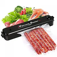 Домашний вакууматор для продуктов Vacuum Sealer LK202209-40 Кухонный вакуумный упаковщик Черный