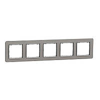 Рамка п'ятимісна матовий алюміній Sedna