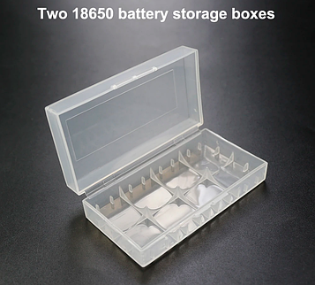 Кейс пластиковый для двух аккумуляторов 18650 (White) | Чехол для хранения батарей