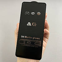 Защитное стекло для Samsung Galaxy A21 матовое без отпечатков стекло на телефон самсунг а21 черное mtt