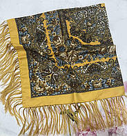 Украинский платок женский с цветочным принтом размер 120*120 см, цвет как на фото
