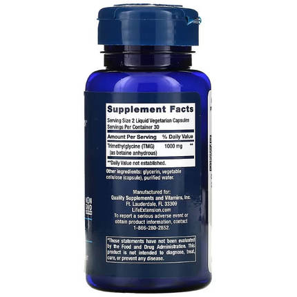 Life Extension TMG 500 mg 60 Veg Caps, фото 2