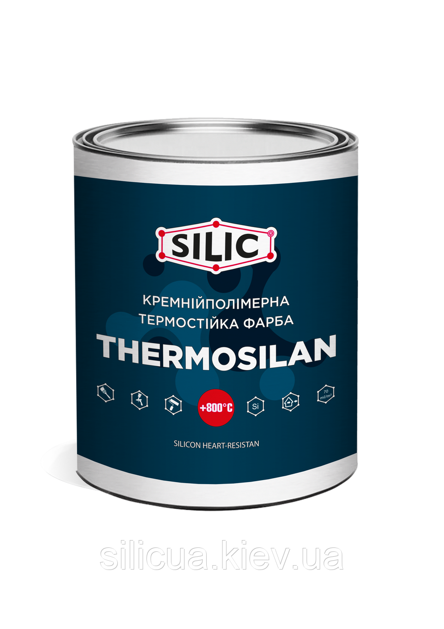 Фарба для печей, камінів, мангалів і BBQ Thermosilan (1кг)