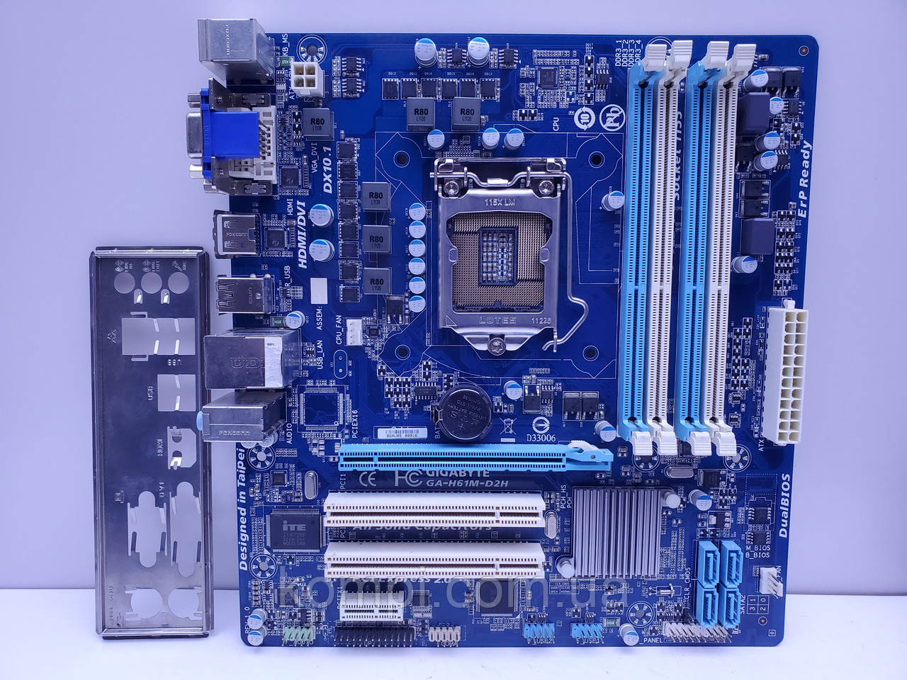 Материнська плата s1155 GIGABYTE GA-H61M-D2H (Socket 1155,DDR3,б/у)