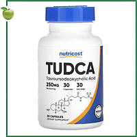 TUDCA, тауроурсодезоксихолевая кислота, 250 мг, 30 капсул, ТУДКА, Nutricost, США