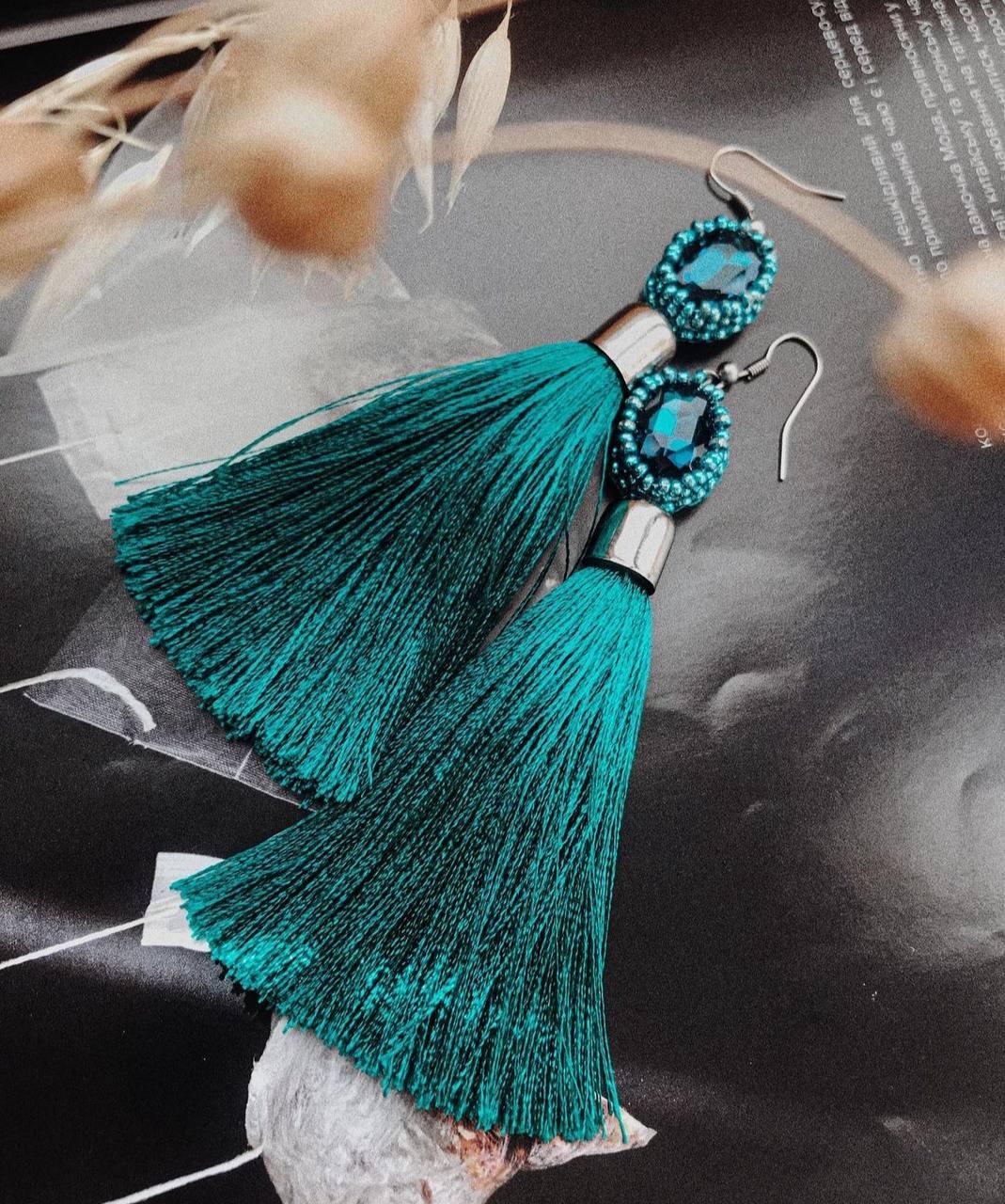 Сережки китиці ручної роботи