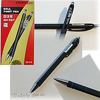 Ручка масляная 0,7мм / СИНЯЯ / AIHAO Original / шариковая автоматическая на кнопке / айхао AH-567