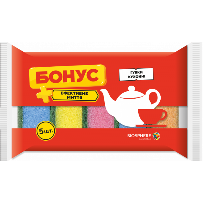 Губки кухонні БОНУС (5 шт./уп.)
