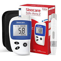 Sinocare Diabetes Test Kit, монітор рівня глюкози в крові, набір Safe Accu2 для тестування цукру в крові  .Уцінка.