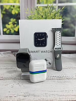 Комплект т55 pro max Smart Watch 8 series + додатковий ремінець + бездротові навушники і12 tws