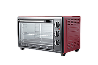 Электродуховка Liberton LEO-350 RED 1800Вт, объем 35л, 3 режима, макс. температура 250°C, таймер, красный