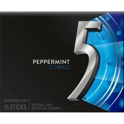 Жувальна гумка Wrigley's 5 Gum Peppermint Cobalt без цукру, фото 1