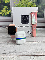Комплект т55 pro max Smart Watch 8 series + додатковий ремінець + бездротові навушники і12 tws