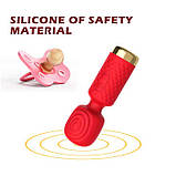 Міні вібратор для клітора мікрофон USB червоний — Вібратори, фото 2