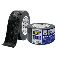 HPX Duct Tape Universal 1900 - 48мм х 50м - армированная клейкая лента, сантехнический скотч, черная.