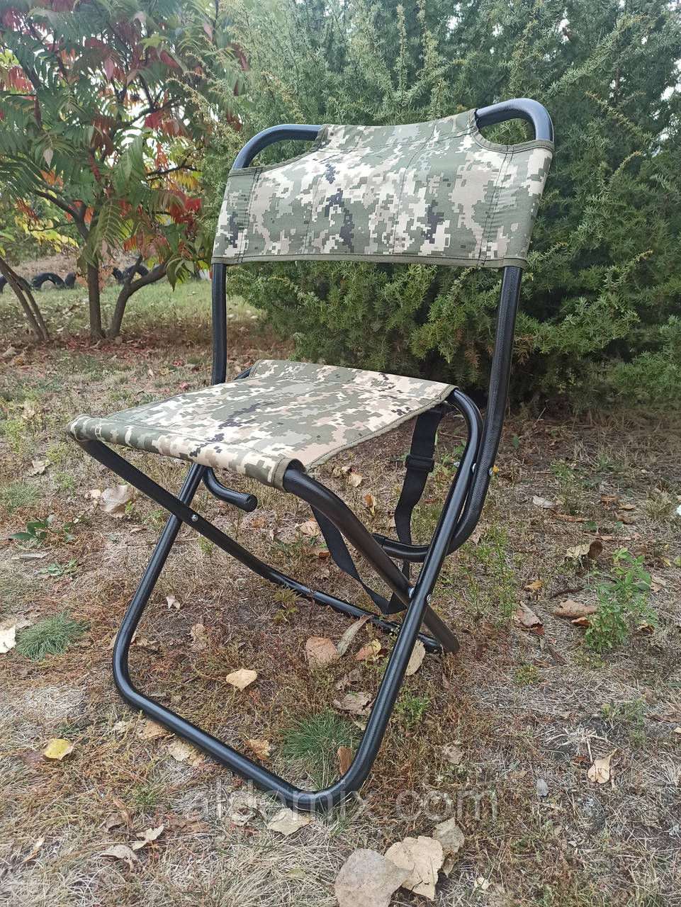 Стільці для риболовлі недорого, складний стілець зі спинкою для відпочинку на природі, рибальський стілець купити "Кріпиш", фото 1