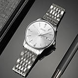 Розкішний чоловічий кварцовий годинник Skmei 9323SISI Silver, фото 3