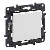 NILOE STEP Перемикач одноклавішний 10А автоматичні клеми колір Білий