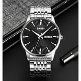 Розкішний чоловічий кварцовий годинник Skmei 9323SIBK Silver-Black, фото 3