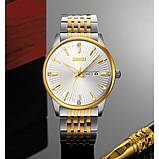 Розкішний чоловічий кварцовий годинник Skmei 9323TGDSI Silver/Gold-Silver, фото 3