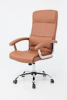Кресло офисное Alaska механизм Tilt ткань brown (Goodwin ТМ) екошкіра brown