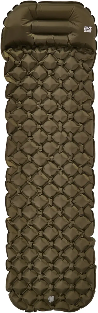 Каремат надувний з подушкою Skif Outdoor Scout 190x56x5см олива, фото 1