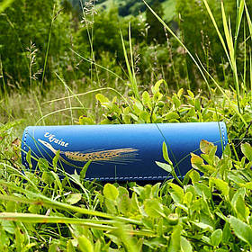 Футляр для окулярів Acropolis Ф-60/11к шкіряний "Колосок" та "Ukraine", 145x50x25 мм