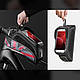 Велосипедная сумка на раму велкро светоотражающая ROCKBROS 021-1R Черный с красным, фото 6
