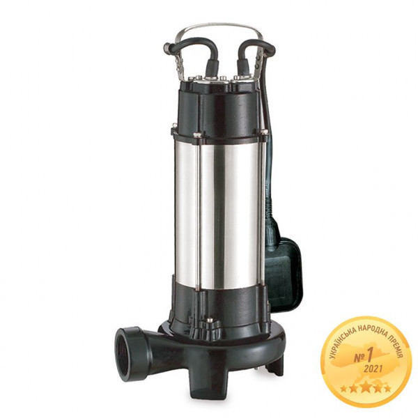 Насос каналізаційний 1.3кВт Hmax 12м Qmax 300л/хв (з ножем) Aquatica V1300DF (773332)
