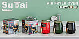 Аерофритюрниця без олії Su Tai потужність 1800 Ватів 6 літрів, регулювання температури (червона)), фото 9