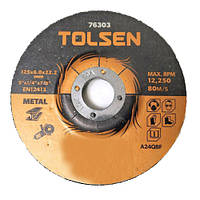 Диск шлифовальный по металлу Tolsen Tools 125х6.0х22.2 мм