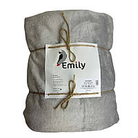 Плед велсофт Comfort TM Emily світло-сірий 310гм2 120х150 см