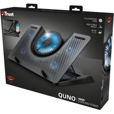 Подставка для ноутбука Trust GXT 1125 Quno (17.3") Blue LED Black (23581_TRUST) - фото 5 - id-p1830942035