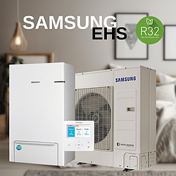 Тепловий насос Samsung EHS з настінним гідромодулем AE090RXEDEG/EU/AE090RNYDEG/EU 9 кВт 220В, однофазний