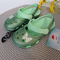 Детские сандалии Crocs litter Charm Mary Jane Зеленый блеск