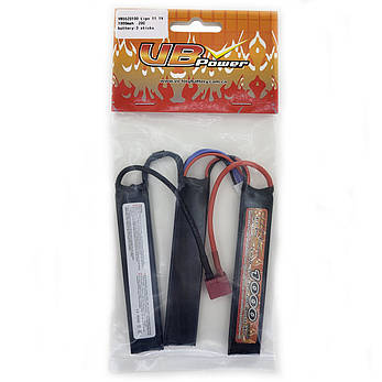 Акумулятор Li-Po 11.1V 1000mah - нунчаки 20-40C Т-конектор (VBPower) (для страйкболу), фото 3