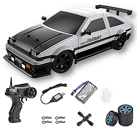 Дріфт машинка Toyota AE86 RC 1/16: пара, світло, 4WD, пульт 2.4G, до 18 км/год, подарунок дитині