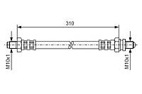 Гальмівний шланг FORD SIERRA (BNG) / FORD SCORPIO (GGE) 1982-1996 р.