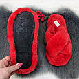 Капці жіночі хутряні червоні штучне хутро Fangre 4356, фото 5