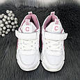 Кросівки для дівчинки С.Луч білі з сіткою на об'ємній підошві 5022_2, фото 3