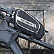 Велосипедна сумка на раму велкро світловідблискувальна ROCKBROS 006-1BK Чорний, фото 8