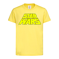 Желтая детская футболка С надписью Звездные войны (12-6-1-жовтий)