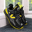 Кросівки дитячі чорні демісезонні з жовтим для хлопчика Kimboo 5278, фото 2