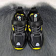 Кросівки дитячі чорні демісезонні з жовтим для хлопчика Kimboo 5278, фото 6